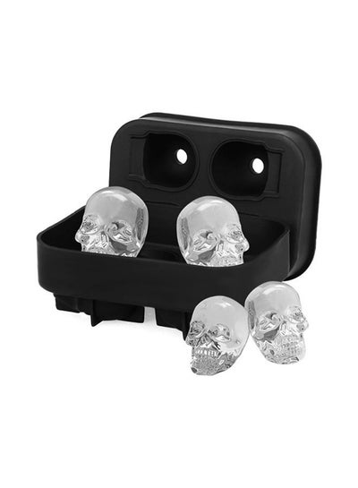 Buy Silica Gel Skull Shaped Ice Cube Mold Black in Saudi Arabia