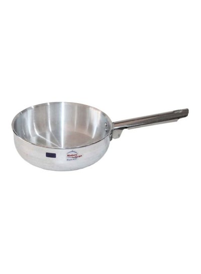 اشتري Aluminium Deep Frying Pan With Handle Silver 26cm في مصر
