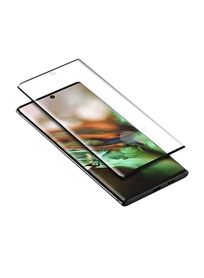 Buy 3D Curved Tempered Glass Screen Protector For Samsung Galaxy Note 10 Clear/Black in UAE