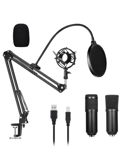 Buy Podcast Recording Microphone Kit Black in UAE