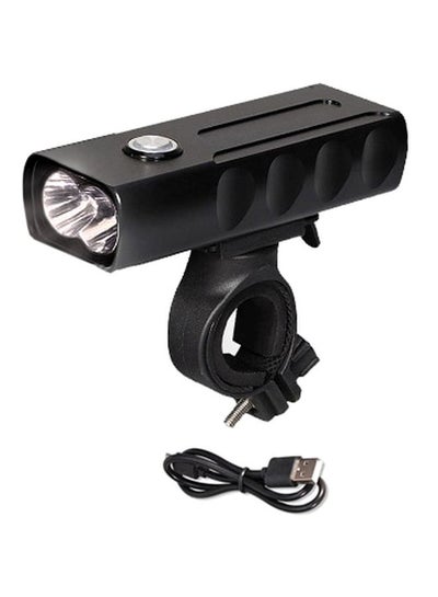 Buy Rechargeable LED Flashlight For Bicycle Black 11.0x6.5x5cm in Saudi Arabia