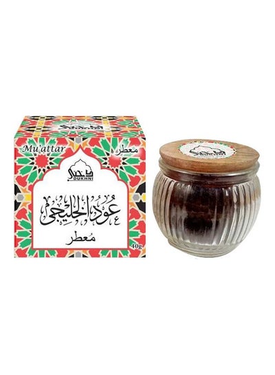 اشتري Mu'attar Oud Al Khaleeji Solid Perfume أسود/بني 40غم في الامارات