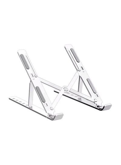 اشتري Aluminum Alloy Laptop Stand With Silicone Pad Silver في مصر