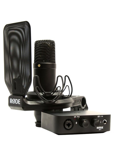 Buy 3-Piece Complete Studio Microphone System Set NT1 AI-1 Black in UAE