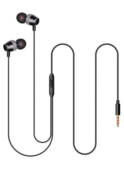 Buy Stereo In-Ear Headphone With Microphone Silver/Black in Egypt