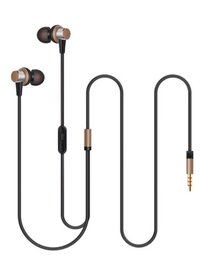 Buy VK520 Stereo In-Ear Earphone With Microphone Brown/Gold/Black in Egypt