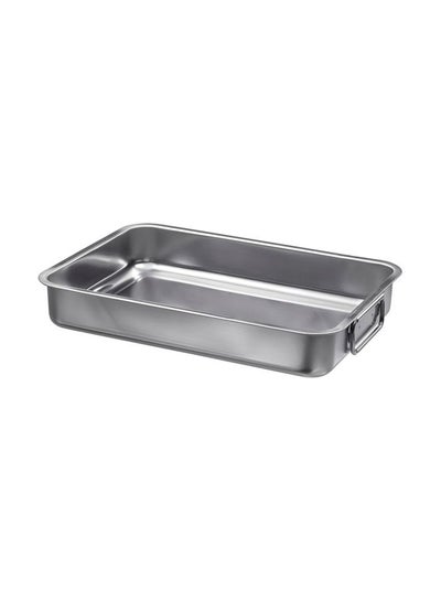 Buy Stainless Steel Roasting Tin Silver 34x24centimeter in Saudi Arabia