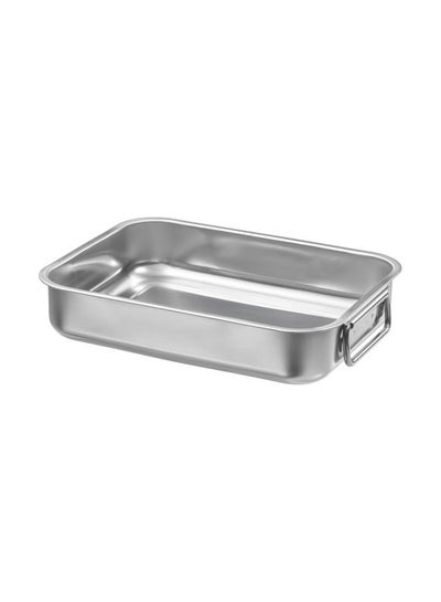 Buy Stainless Steel Bakeware Pan Silver 26x20centimeter in Saudi Arabia