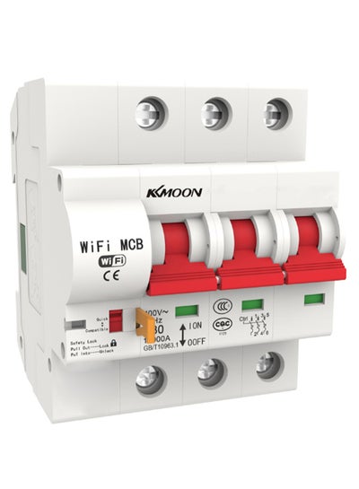 Buy 3P Wi-Fi Intelligent Miniature Circuit Breaker White/Red in Saudi Arabia