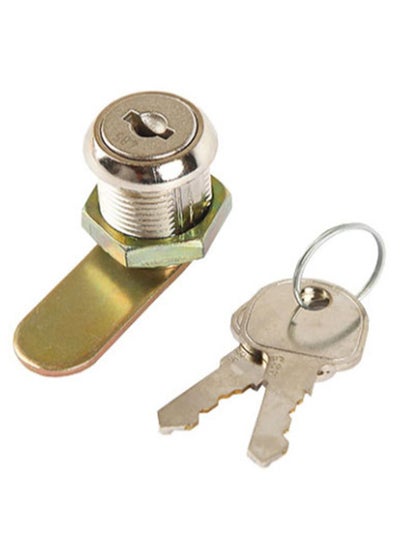 Buy Cabinet Drawer Cam Lock With Key Silver/Gold 20mm in Saudi Arabia