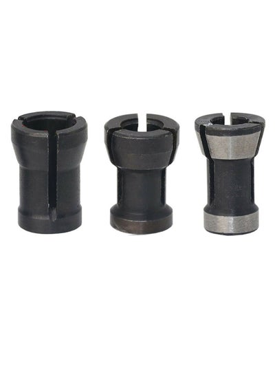 Buy 3-Piece HSS Router Bit Milling Collet Reduction Sleeve Extender Set Black in Saudi Arabia