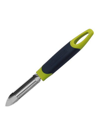 Buy Stainless Steel Peeler With ABS Handle Silver/Green/Blue in UAE