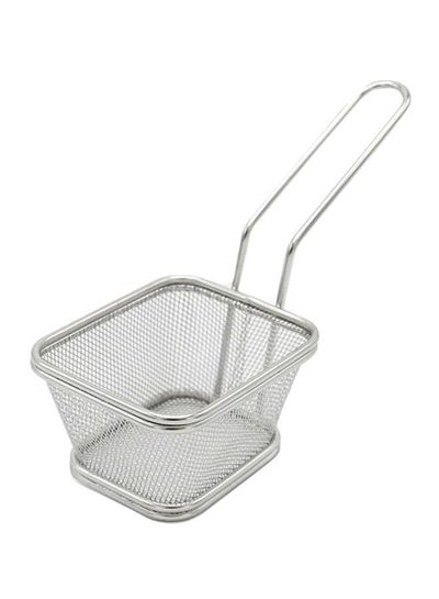 Buy Stainless Steel Fryer Basket Silver 10x9x6cm in UAE