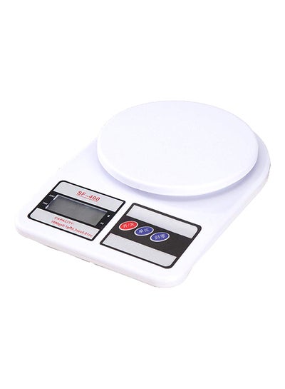 Buy Digital Kitchen Scale With LCD Display White 10kg in UAE