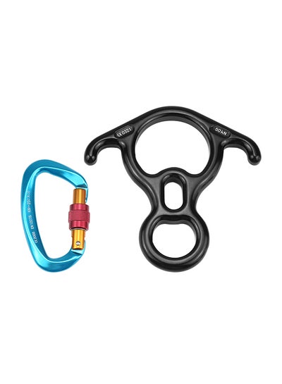 اشتري D-Shape Screw Locking Gate Carabiner And 8-Descender Set 17 x 6 x 17سنتيمتر في الامارات