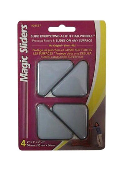 Buy 4-Piece Triangle Slider White 2inch in UAE