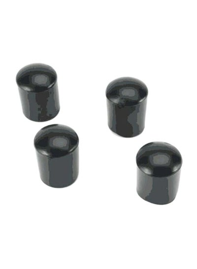 Buy 4-Piece Vinyl Leg Tip Black 1inch in Saudi Arabia