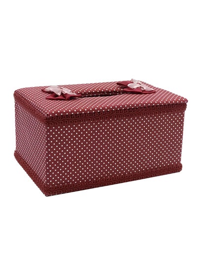 Buy Durable Hand Made Tissue Box Red 18x12centimeter in UAE