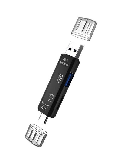 اشتري جهاز قراءة البطاقات مزود بمنفذ USB 3.1 للابتوب والكمبيوتر أسود في الامارات