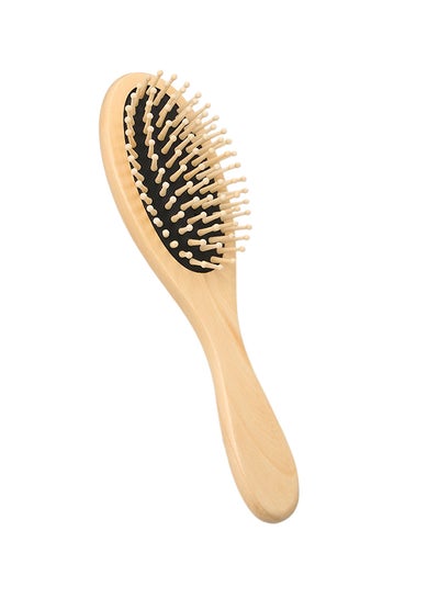 Buy Anti-Static Wooden Massage Hair Comb Beige in Egypt