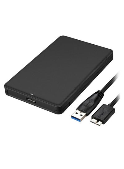 Buy Drive Enclosure Case For SATA SSD/HDD With USB Data Cable Black in UAE