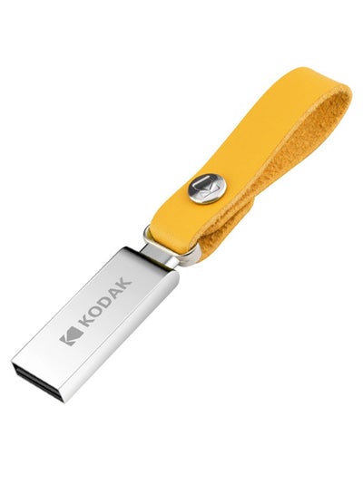 اشتري فلاش درايف USB محمول بمنفذ U-Disk مزود بحزام حمل فضي / أصفر في السعودية