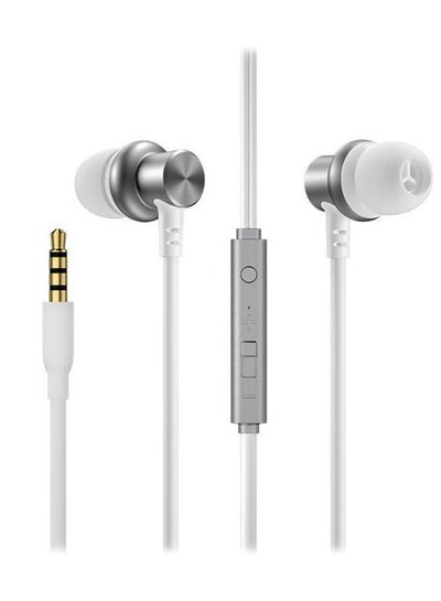 Buy In-Ear Earphones With Microphone Silver/White in Egypt