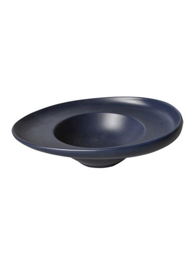 Buy Porcelain Dessert Plate Matt Dark Blue 24cm in UAE