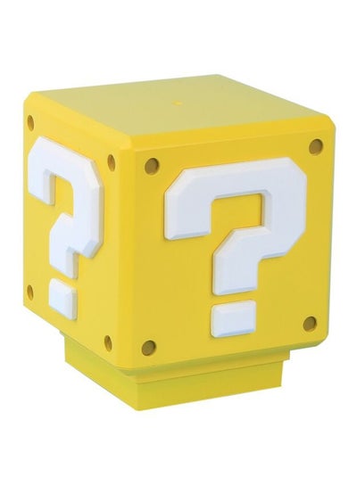 اشتري "مصباح صغير بتصميم مكعب مستوحى من لعبة الفيديو "Super Mario" أصفر 7.5x7.5x7.5سم في السعودية