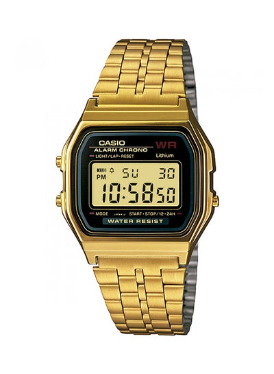 اشتري ساعة يد رقمية مقاومة للماء بسوار من الستانلس ستيل طراز A159WG- - 37 مم - ذهبي للرجال في السعودية