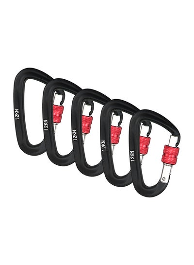 اشتري 5-Piece Carabiner With Screw Lock Gate 11.00 x 5.00 x 10.00سنتيمتر في الامارات