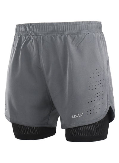 Buy 2-In-1 Breathable Running Shorts L in UAE