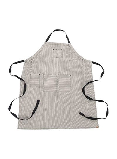 Buy Portland Chefs Bib Apron Black/White One Size in Egypt