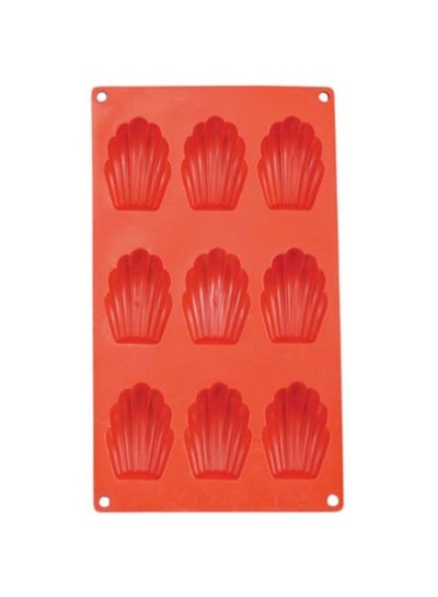 Buy Baking Silicone Madeleine Mould Orange 7x12x0.75inch in Saudi Arabia