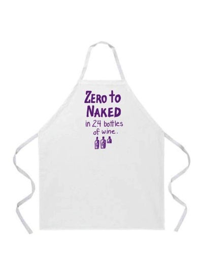 Buy Full Adjustable Apron White/Blue 27x0.2x34inch in Egypt