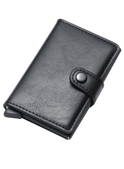 Buy Solid Pattern Smart Wallet Black in UAE