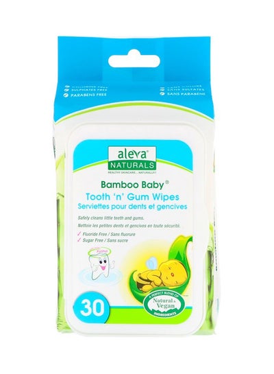 Buy Bamboo Baby Teeth And Gums Wipes Value Box, 2 Packs x 30 Wipes, 60 Count in UAE