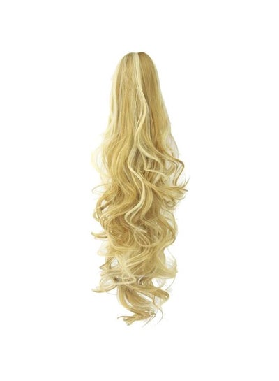 Buy Long Curly Clip-In Hair Extension Beige/White 60cm in UAE