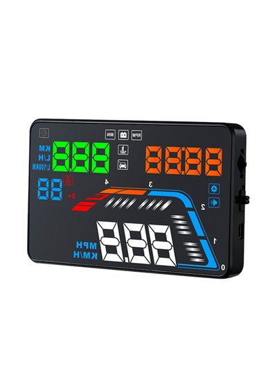 Buy Q700 OBD2 HUD Car Head Up Display Security System With Multi Color LED in Saudi Arabia