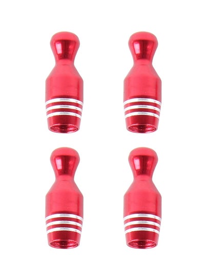 Buy 4-Piece Bowling Ball Shaped Car Tire Valve Cap in UAE