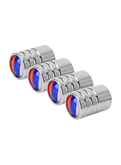 Buy 4-Piece Russian Flag Pattern Gas Car Tire Valve Cap in UAE