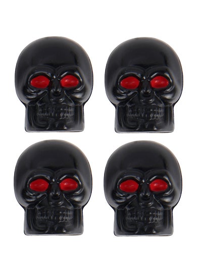 Buy 4-Piece Skull Style Car Tire Valve Cap in Saudi Arabia