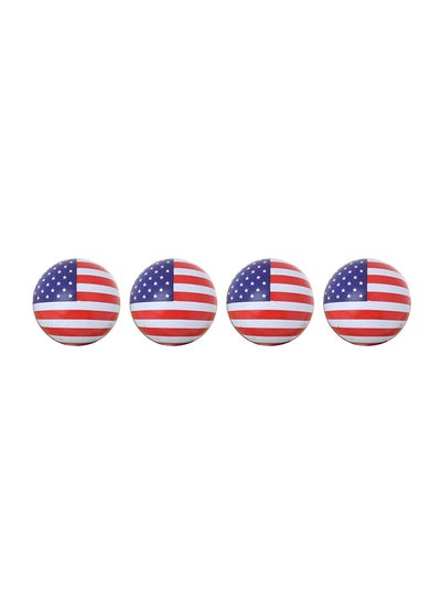 Buy 4-Piece USA Flag Pattern Ball Style Car Tire Valve Cap in Saudi Arabia