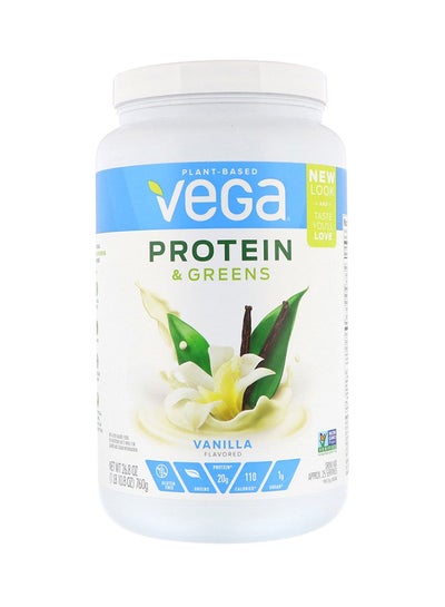 Buy Protein And Greens Vanilla Flavoured - 760 gram in UAE