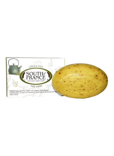 Buy Organic Green Tea French Milled Bar Oval Bar Soap 170grams in UAE