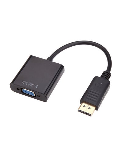 Buy DP Male To VGA Female Converter Adapter Cable Black in Egypt