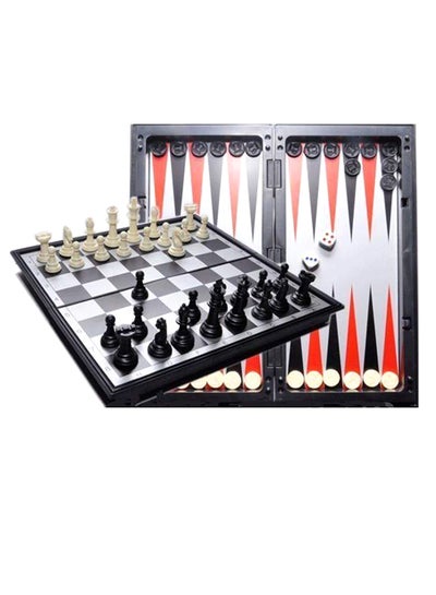 اشتري 3-In-1 Magnetic Chess And Checkers With Backgammon Game Set 40centimeter في السعودية