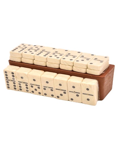 اشتري 28-Piece Dominoes Tile Game Set With Box في الامارات