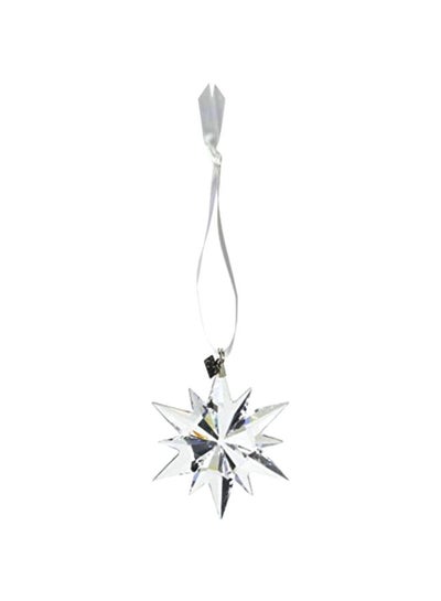 Buy Annual Star Christmas Ornament White 2.7x2.7x0.3inch in UAE