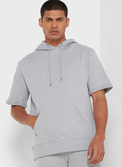 Buy Ss Short Sleeves Hoodie Grey in UAE